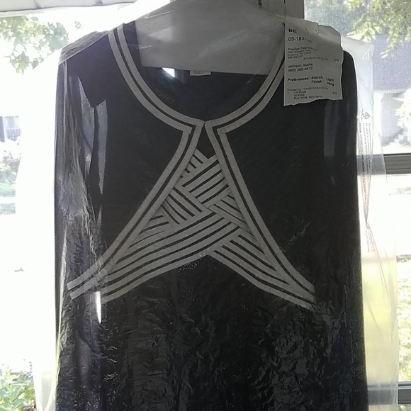 Blue Chiffon Gala dress with White trim - Picture 7 of 7